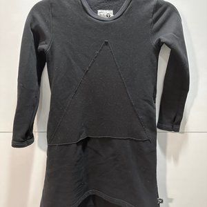 NUNUNU pyramid sweatshirt dress BLACK 6-7